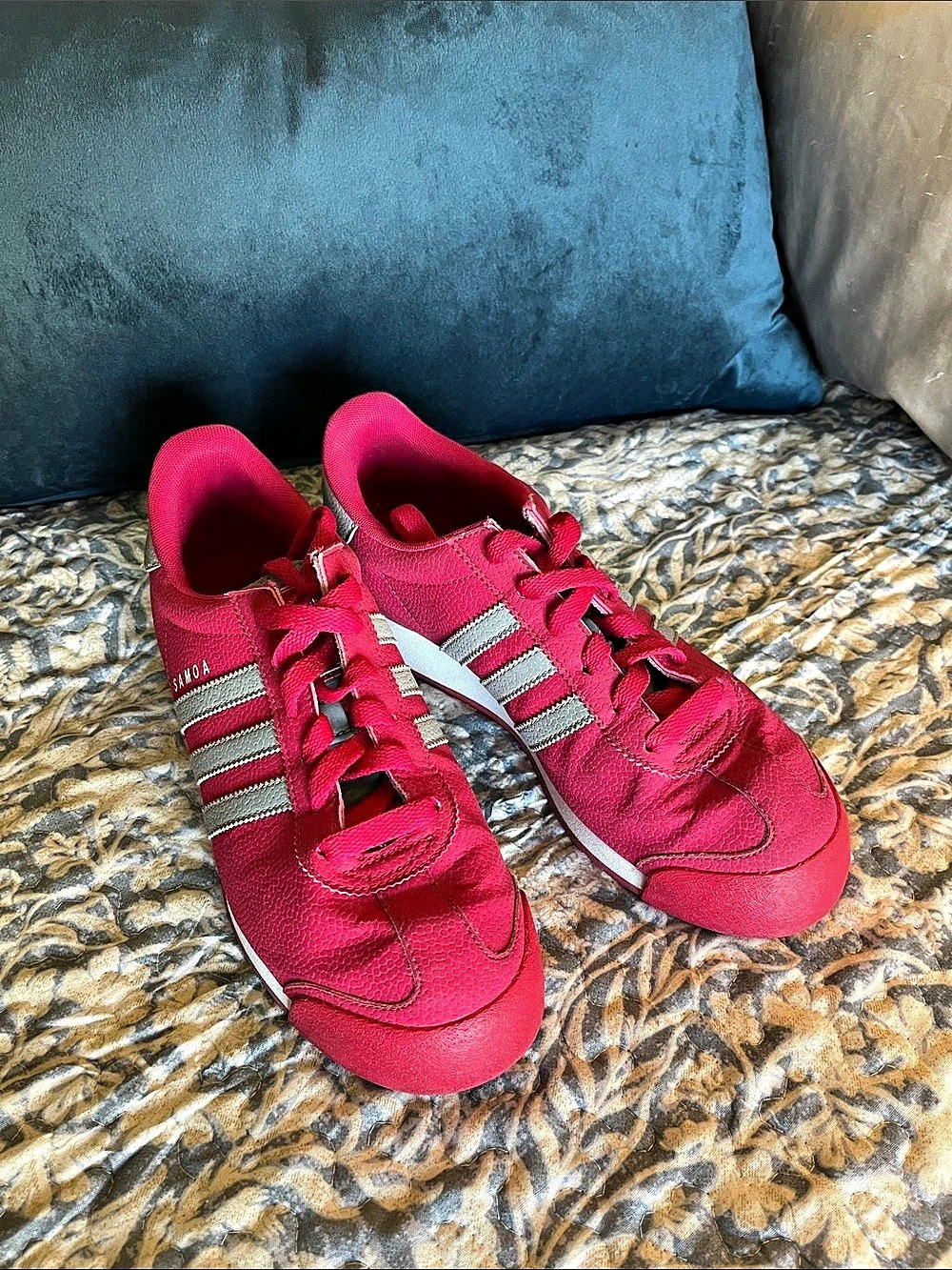 Adidas Samba Women's Pink & Gray Sneakers - Men US 7, women 8.5-9